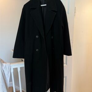 Zara Black Wool Blend Coat